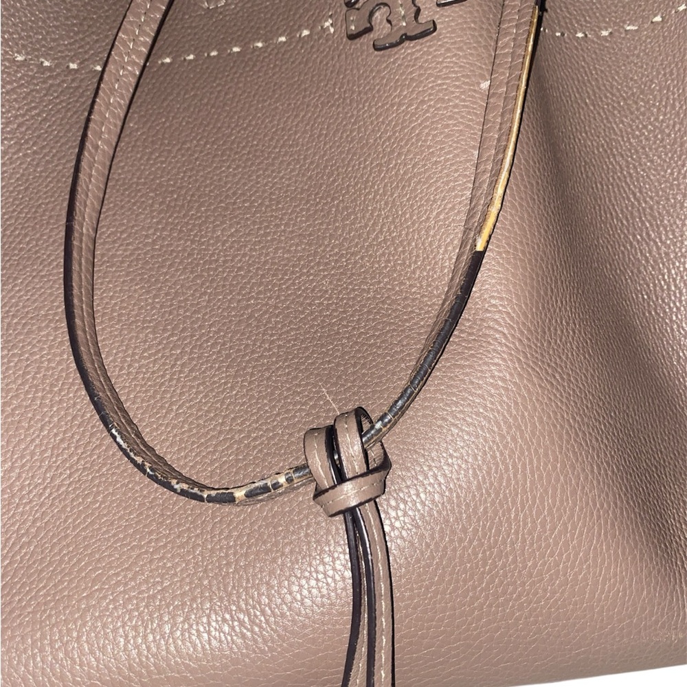 Tory Burch Brown Leather Tote Bag (needs some handle repair) - Picture 5 of 9